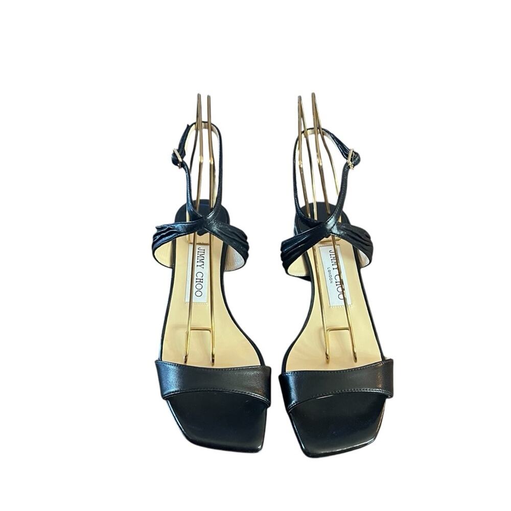 Jimmy Choo Jago 60mm Leather Block Heel Sandals  EU 36.5 US 6.5 - Picture 7 of 12